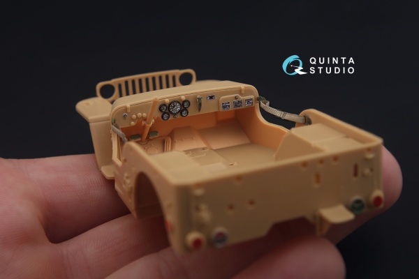 QD35018 1/35 3D Декаль интерьера кабины для Willys MB (для любых моделей)