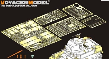 PE35934 WWII US M3A1 Stuart light tank basic (Gun barrel，atenna base include ）（TAMIYA 35360）