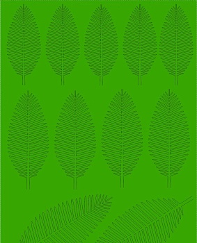 69501 Лист кокосовой пальмы L