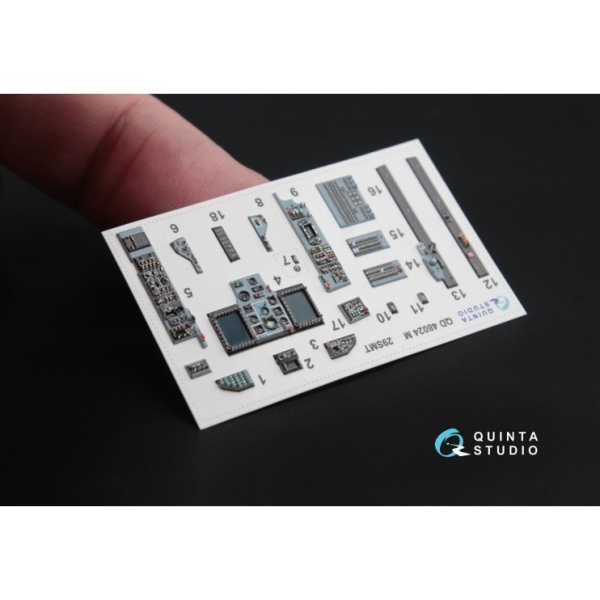 QD48024 1/48 3D Декаль интерьера кабины МиГ-29 СМТ (9-19)  (для модели GWH)