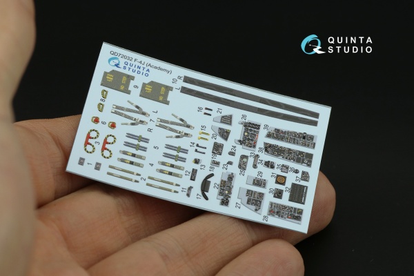 QD72032 1/72 3D Декаль интерьера кабины F-4J (для модели Academy)