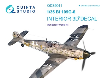 QD35041 1/35 3D Декаль интерьера кабины Bf 109G-6 (для модели Border Model)