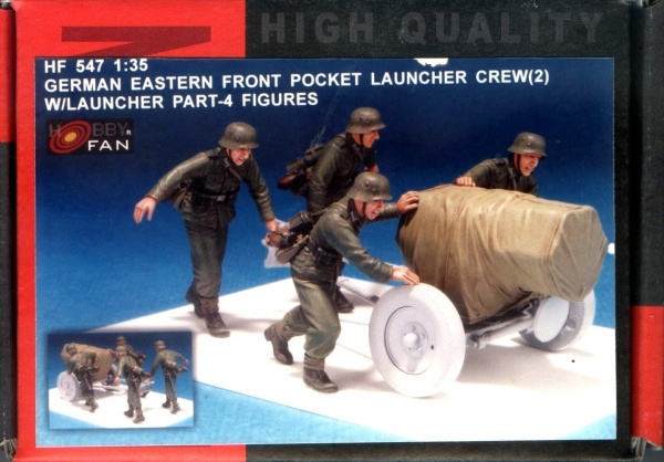 HF547 GERMAN EASTERN FRONT POCKET LAUNCHER CREW(2) W/LAUNCHER PART- 4 FIGURES