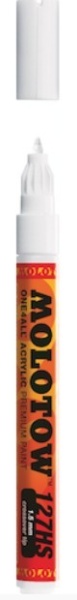 127411 Маркер MOLOTOW ONE4ALL 127HS-CO #160 Белый 1,5 мм 127411 Маркер MOLOTOW ONE4ALL 127HS-CO #160 Белый 1,5 мм