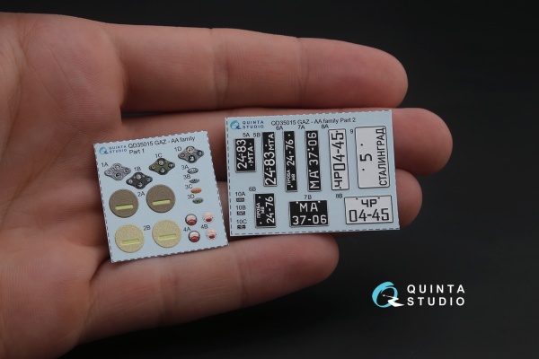 QD35015 1/35 3D Декаль интерьера кабины для семейства ГАЗ-АА/ААА (для любых моделей)