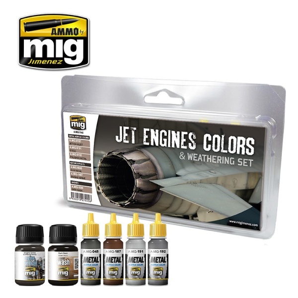 AMIG7445 JET ENGINES COLORS AND WEATHERING SET AMIG7445 JET ENGINES COLORS AND WEATHERING SET