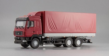 101210.в МАЗ-6312 бортовой с тентом (рестайлинг)