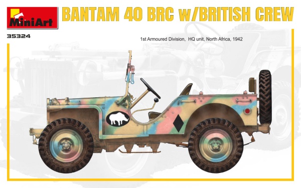 MA35324 1/35 Британский джип BANTAM 40 BRC с экипажем. Специальное издание