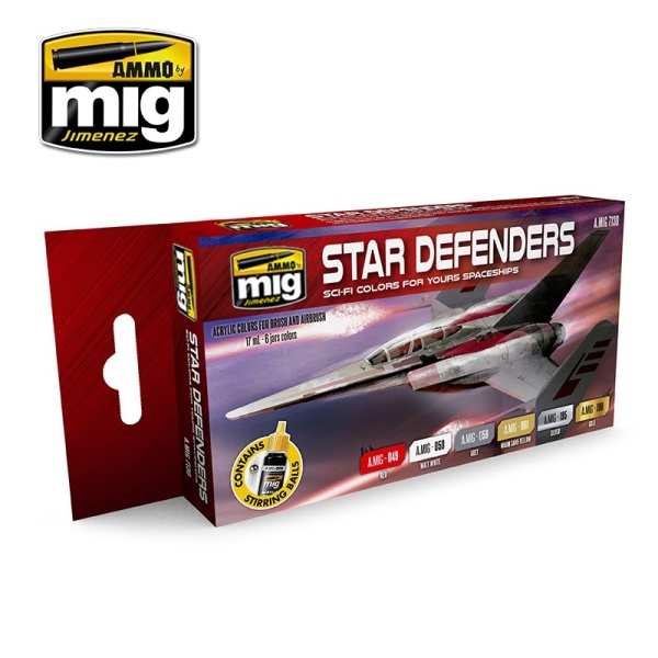 AMIG7130 Ammo Mig Набор акриловых красок STAR DEFENDERS SCI-FI COLORS AMIG7130 Ammo Mig Набор акриловых красок STAR DEFENDERS SCI-FI COLORS