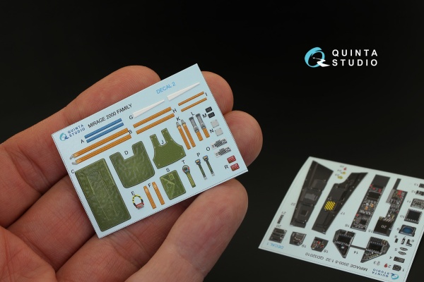 QD32010 1/32 3D Декаль интерьера кабины Mirage 2000-5 (для модели Kitty Hawk)