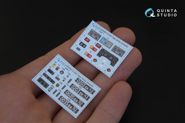 QD35013 1/35 3D Декаль интерьера кабины для семейства ГАЗ Тигр (для модели Звезда)