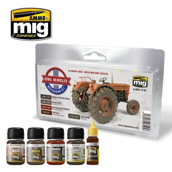 AMIG7145 CIVIL VEHICLES WEATHERING SET AMIG7145 CIVIL VEHICLES WEATHERING SET