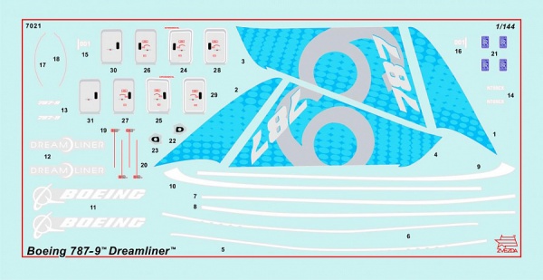 7021 Пассажирский авиалайнер "Боинг 787-9 Дримлайнер"
