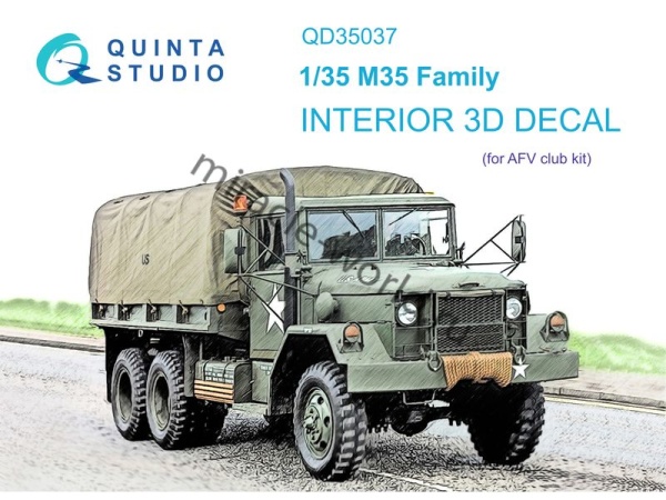 QD35037 3D Декаль интерьера кабины M35 (AFV club)