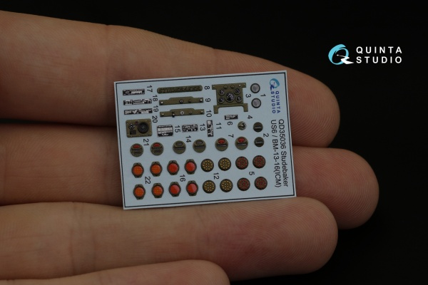 QD35036 1/35 3D Декаль интерьера кабины Studebaker US6 (для модели ICM)