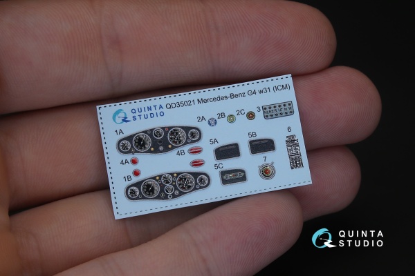 QD35021 1/35 3D Декаль интерьера кабины для Mercedes-Benz G4 W31 (для любых моделей)