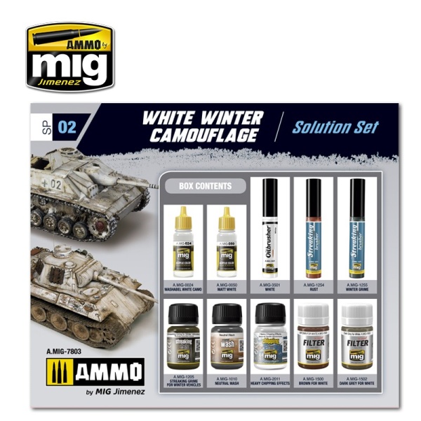 AMIG7803 WHITE WINTER CAMOUFLAGE WEATHERING SET AMIG7803 WHITE WINTER CAMOUFLAGE WEATHERING SET