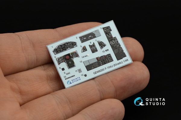 QD48200 1/48 3D Декаль интерьера кабины F-104J (Kinetic)