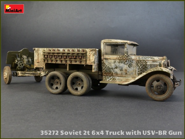 MA35272 1/35 Советский 2-х Тонный грузовик 6x4 с 76-мм УСВ-БР Пушкой 