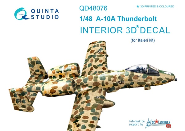 QD48076 3D Декаль интерьера кабины A-10A (для модели Italeri)