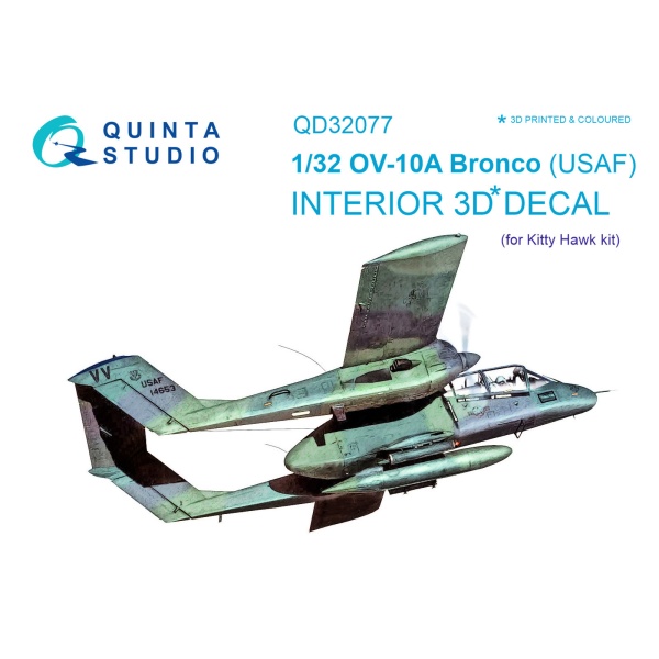 QD32077 3D Декаль интерьера кабины OV-10A (версия для USAF) (KittyHawk)