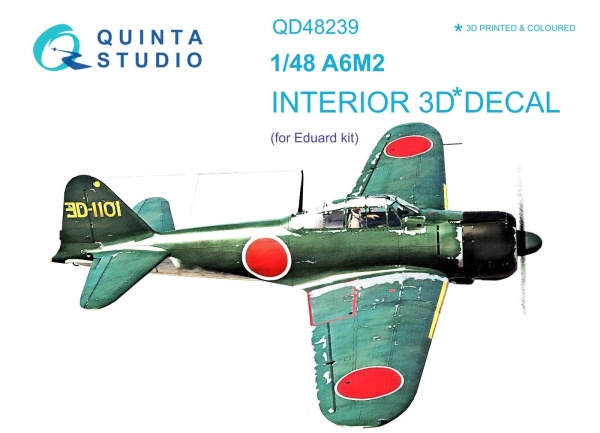 QD48239 3D Декаль интерьера кабины A6M2 Zero (Eduard)