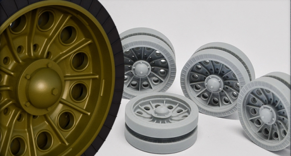 B35157 Т-34/85 Литые спицованные катки (поздний)