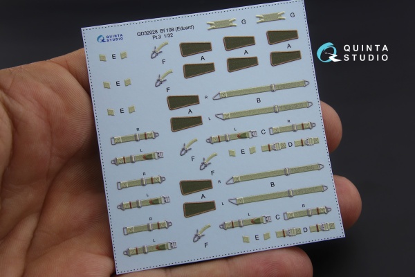 QD32028 3D Декаль интерьера кабины Bf 108 (Eduard)