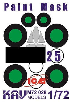 M72028 Окрасочная маска на остекление МиГ-25 (ICM)